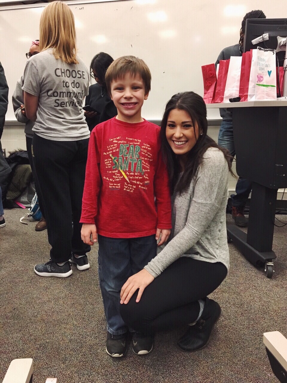 College Mentors for Kids, Deena Elsheikhhad, with child.