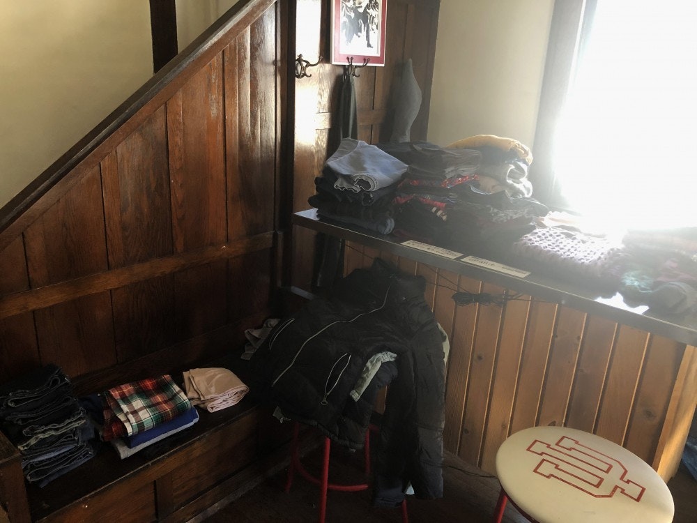 Clothing to be donated for a cold weather clothing drive. 